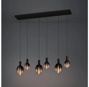 Eglo 390268 - Luster na lanku HUEBRO 6xE27/40W/230V čierna