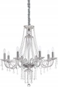 Závesný luster Ideal Lux Amadeus SP8 sklo číra 8xE14 80cm