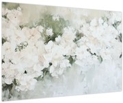 Obraz - Abstrakcia bielych kvetov (90x60 cm)