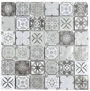 Sklenená mozaika Premium Mosaic černobílá 30x30 cm mat / lesk PATCHWORK48MIX1