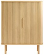 Skrinka v dekore duba s posuvnými dverami v prírodnej farbe 113x90 cm Cavo – Unique Furniture