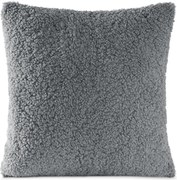 CHLPATÁ DEKORAČNÁ OBLIEČKA NA VANKÚŠ BUKLA03 45X45 CM STRIEBORNÁ