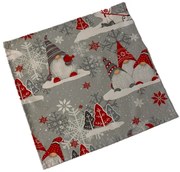 INTERMEDIC SK Vianočný obrus Škriatkovia - červený 40x40 cm