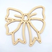 DECOLED Vánoční mašle, 30 cm, bílá