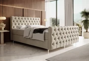 Čalúnená posteľ 180x200 ADRIA PLUS s úložným priestorom - béžová