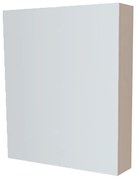 Mereo, Mereo Kúpeľňová zrkadlová skrinka 60 cm, galerka, 1x dvierka ľavá, Multidecor, Šedý kameň, MER-CN798G61SEKA