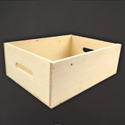 AMADEA Drevená debnička z masívneho dreva, 39x29x13,5 cm