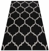 Koberec SIZAL FLOORLUX 20608 - marokánsky, trellis - čierny, strieborný