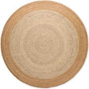 Koberec Hanse Home JUTTA naturálny / krémový / zlatý kruh - Zľavnený kus - nepravidelné prešívanie