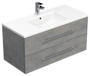 Kúpeľňová skrinka s umývadlom Naturel Cube Way 100x53x46 cm betón mat CUBE461002BEMOD