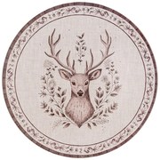Béžový servírovací tanier s jeleňom Gentle Wilderness - Ø 33*1 cm