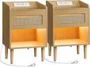 Set dvoch nočných stolíkov s LED osvetlením LET817Y02 (2ks)