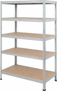 Regál 183x90x40 cm pozinkovaný 5-policový, nosnosť 100 kg, RIVET