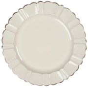 Krémový melanínové tanier / podnos s patinou - Ø 33 cm