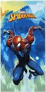 Bavlnená plážová osuška Spiderman v lete - 100% bavlna, froté s gramážou 320 gr./m² - 70 x 140 cm
