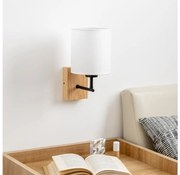 Brilagi - Nástenná lampa NUBILA WOOD 1xE27/25W/230V dub/biela