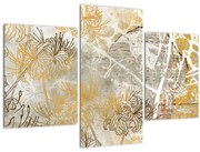 Obraz - Vintage múr s kvetmi (90x60 cm)