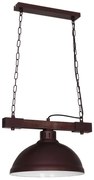 Luster na reťazi HAKON 1xE27/60W/230V tmavé drevo