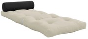 Sivobéžový futónový matrac 70x200 cm Wrap Beige/Dark Grey – Karup Design