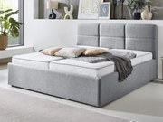 Postel Domango 140x200 cm, svetlo šedá látka%