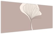 Obraz - Béžové listy N⁰3 (120x50 cm)