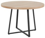 Okrúhly jedálenský stôl s doskou v dubovom dekore v prírodnej farbe ø 110 cm Anja – Støraa