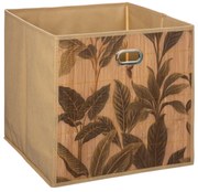 Úložný box Bamboo Flower, 31x31x31 cm, hnedá