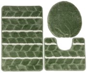 Sada kúpeľňových koberčekov FANO zelená / biela