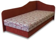 Jednolôžková posteľ (váľanda) 80 cm Lady 87 (Tehlová 41 + Dodo 1008) (P). Vlastná spoľahlivá doprava až k Vám domov. 793106
