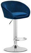 Barová stolička EAST zamatová, granátová (chrómová noha)