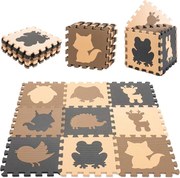 KIK Detská penová podložka puzzle EVA 9 dielov 85 x 85 cm