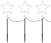 Sada 3 ks LED vánočních dekorací Lester teplá bílá