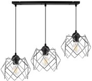 Závesné svietidlo Stella, 3x chrómové drôtené tienidlo