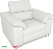 Moderné kožené kreslo LOREN II, biela (madras - 122 white)