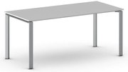 Rokovací kancelársky stôl PRIMO INFINITY, 180x90 cm, sivostrieborná podnož, sivá