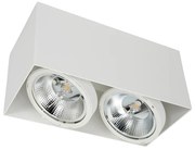 Stropné svietidlo Plaza2, 1x biele kovové tienidlo