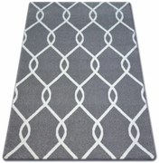 Koberec SKETCH F934 Sivo / Biely trellis