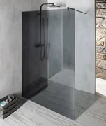 Gelco Gelco, VARIO BLACK jednodielna sprchová zástena na inštaláciu k stene, dymové sklo, 700 mm, GX1370GX1014