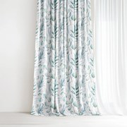 Goldea bavlnený záves deluxe - akvarelové lístky 140x160 cm