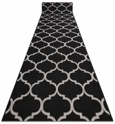 Behúň SIZAL FLOORLUX 20608, koniczyna marokánska trellis čierny / strieborný
