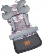 Vulpi Obojstraná podložka do kočíka CoolKids 5v1 Jungle Farba: sivá