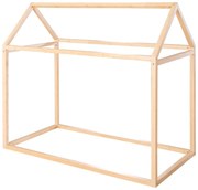 Domčeková detská posteľ v prírodnej farbe 70x140 cm Montessori – Roba