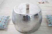 Ručne vyrobený konferenčný stolík Orient strieborný 60cm
