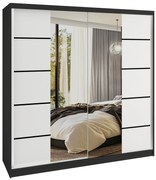 Šatníková skriňa SERENITY 200 cm biely mat ME SERENITY SZP5/0/B/W/0/HIAL