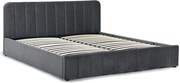 Noela Čalúnená posteľ s úložným priestorom tmavo šedá AVENA 180