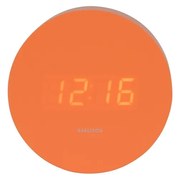 Karlsson 5981OR dizajnové LED hodiny s budíkom oranžová, pr. 9 cm
