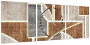 Obraz - Tvary (s hodinami) (90x30 cm)