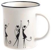 Porcelánový hrnček Tancujúce mačky 310 ml