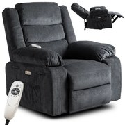 Masážne kreslo AMADEO čiernosive