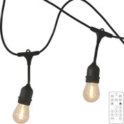 LED Solárna vonkajšia reťaz PARTY 10xE27/3,7V 10 m IP44 + DO